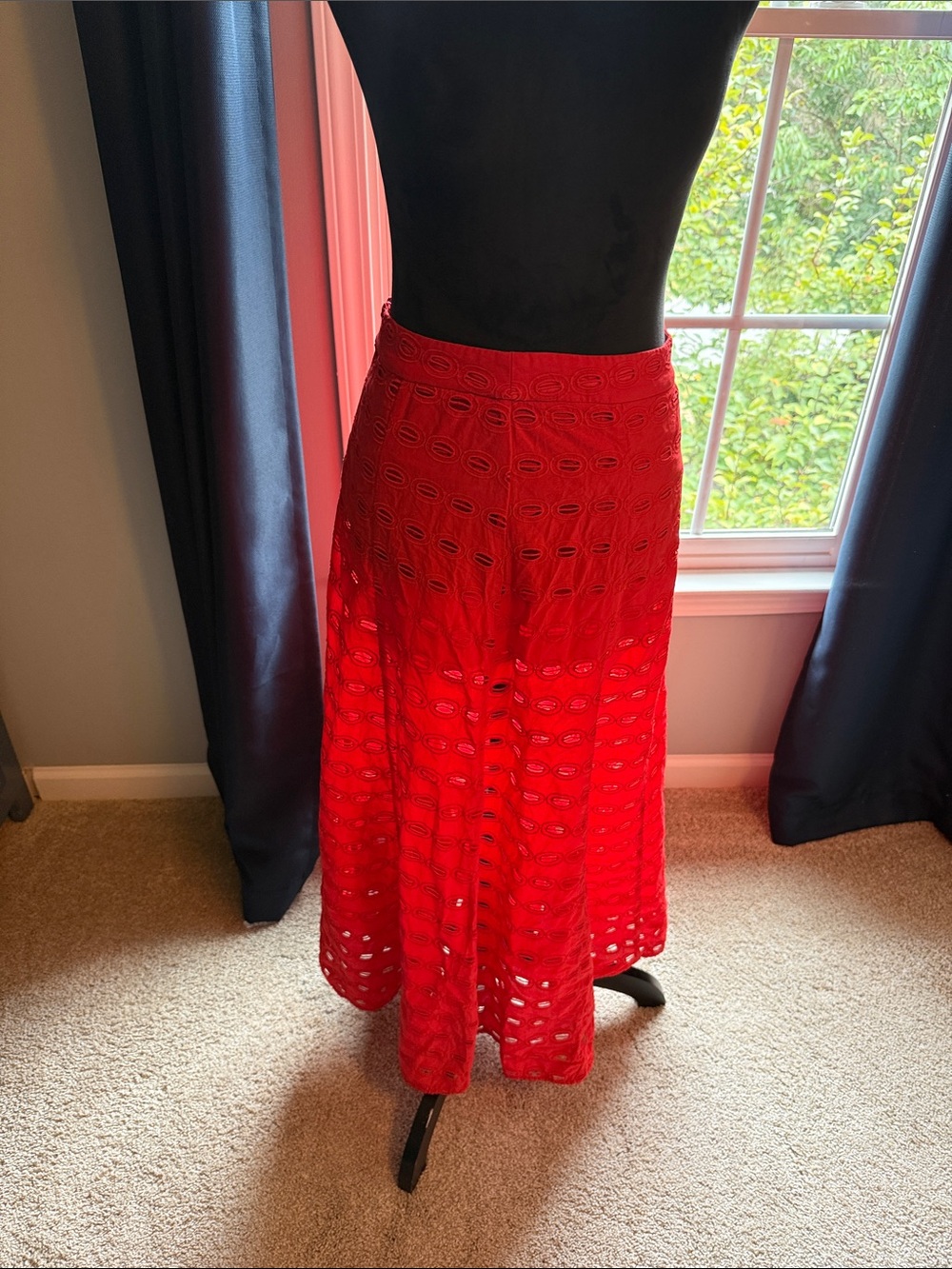 Vix/ Paula Hermanmy midi skirt. Red small